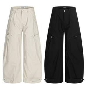 <span class=keywords><strong>Pantalon</strong></span> décontracté à jambes larges 11KN, neutre, de haute qualité, design rétro et simple, amincissant, multi-poches, <span class=keywords><strong>pantalon</strong></span> cargo ample - Product Image 5