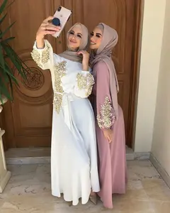 Абайя Дубай, Турция мусульманское хиджаб платье кафтан Caftan Marocain мусульманская одежда для женщин Рамадан платья исламское платье мусулман