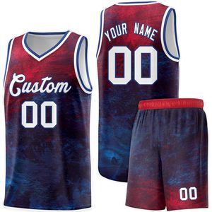 Maillot de basket-ball personnalisé des années 90 Hip Hop Sports athlétiques nom et numéro personnalisés imprimés pour hommes et enfants - Product Image 1