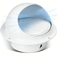 Capot de ventilation moderne blanc peint, résistant à la pluie et au vent, pour cuisine et salle de bain, avec conduit d'air frais