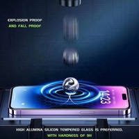 Protection d'écran en verre trempé ultra-fin 5D 9H à couverture intégrale, anti-poussière, alignement automatique, kit d'installation facile pour