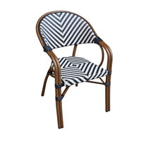 Tables et chaises d'extérieur en alliage d'aluminium personnalisées, portables, empilables, imperméables, mobilier commercial pour les salons de thé et les cafés