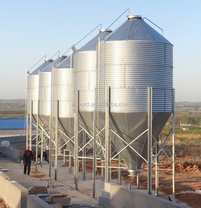 Centrale à béton Silo de blé et de riz Silo de stockage ventilé 600T pour céréales <span class=keywords><strong>en</strong></span> vrac - Product Image 4