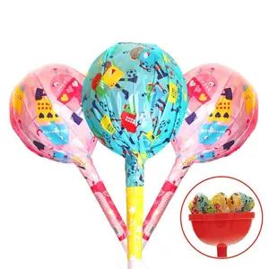 Big bom pop plastic lollypop giant lollipop stick with mini fruity lollipop sweet