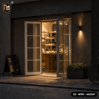 JUNYAO Design – Panneau de nuit en aluminium pour porte française, personnalisable, anti-pluie et anti-tempête, pour façade de magasin, conforme NFRC, pour bâtiments scolaires