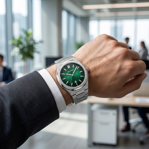 Relojes de Cuarzo para Hombre con Logotipo Personalizado al por Mayor, Función GMT, Doble Zona Horaria, Acero Inoxidable 316, Reloj Resistente al Agua 5ATM - Product Image 4