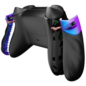 Agarraderas Laterales de Goma FLEXOR Azul Camaleón Púrpura + Kit de Parada de Gatillo Inteligente para Control de Xbox Series X S - Product Image 3