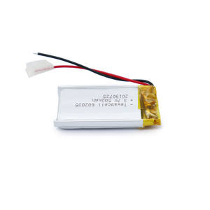 China small cheap supplier 602035 400mAh <span class=keywords><strong>3</strong></span>,7 V lithium polymer battery for mini lamp, seach light - Product Image 3
