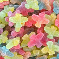 Gemaakt in China Halal gecertificeerde balletjesvormige fruitige gummies, klassieke bulk gummies, suikerkorrels, aanpasbare fles