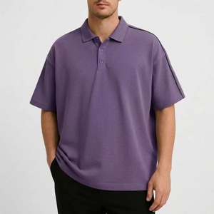 Wholesale Low Price For Sale Solid <b>Purple</b> Men's <b>Polo</b> <b>Shirt</b> Short Sleeve Knitted Casual Button Collar Regular Fit Custom Logo Top - Product Image 1