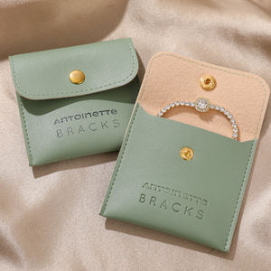 Bolsa de Almacenamiento de Joyería Rectangular de Cartón Premium con Cierre de Cremallera y Logotipo Personalizado para Empaque de Joyería - Product Image 2