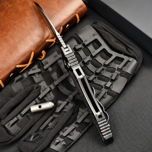 Cuchillo Plegable de Acero D2 de Alta Calidad, Mango de Aluminio y Fibra de Carbono, Cuchillo Táctico de Supervivencia para Camping, Cuchillo de Bolsillo, Herramienta EDC, Regalo - Product Image 5