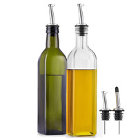 Huile d'olive de cuisine sauce soja domestique vinaigre bouteille en verre épaissi de grande capacité avec bec verseur pour condiment sauce soja