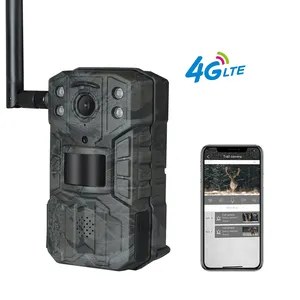 4G Lte Camouflage Lives tream Trail Camera 940 luce a infrarossi ricaricabile a lunga durata della batteria telecamera da caccia telecamera da gioco Wireless
