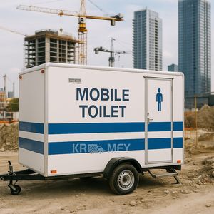 Baño Portátil Prefabricado de Plástico para Exteriores con Remolque, Modelo 2025, en Venta - Product Image 4