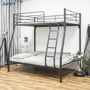 Litera de hierro y metal de dos capas para adultos, litera triple inteligente para niños, litera, escaleras - Product Image 1