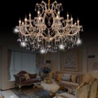 Lustre en cristal LED de style européen de luxe JYLIGHTING, luminaire personnalisé pour projet, hôtel, hall, centre, suspension suspendue