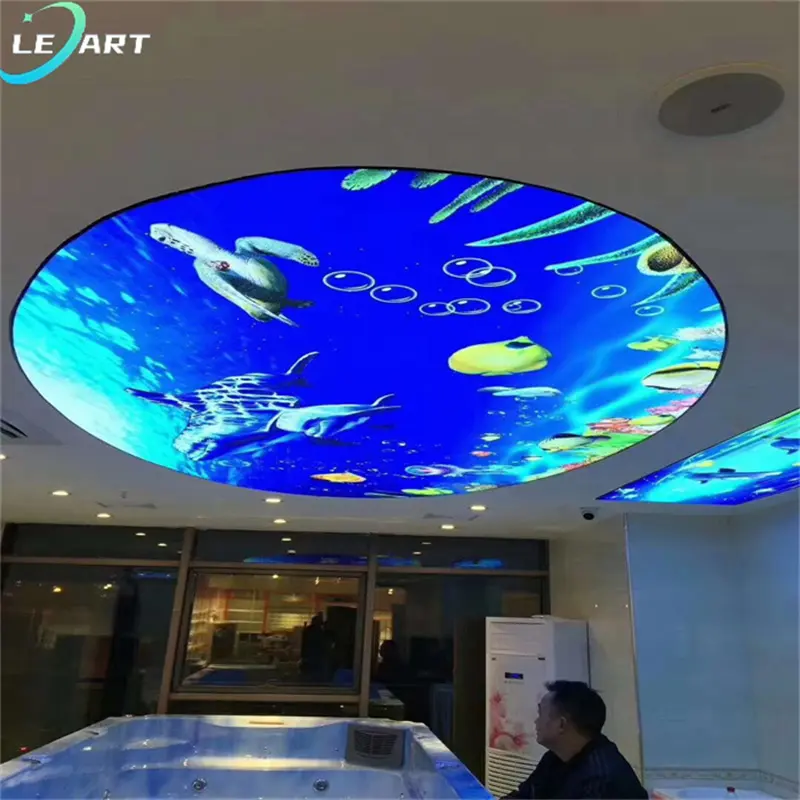 LeArt waterproof PVC Decor Plastic Film 3d Roof Design stretch Celling Panels for Wallpapers