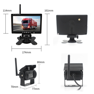 Cámara de visión trasera de asistencia inversa para camión, videocámara de respaldo inalámbrica de 24v, estacionamiento con Sensor de Radar con <span class=keywords><strong>Monitor</strong></span> - Product Image 4