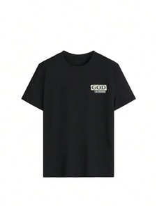 T-shirt décontracté ample en coton 100% délavé avec motif '<span class=keywords><strong>God</strong></span> Is Good All the Time', respirant, non tissé, plusieurs couleurs, design personnalisable - Product Image 3
