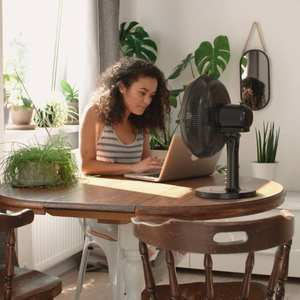 Ventilateur de refroidissement d'air électrique portable ESPOT 5035B, réglable, 12 à 16 pouces, télécommande, utilisation au bureau, ventilateur de table en plastique noir, Espagne - Product Image 2