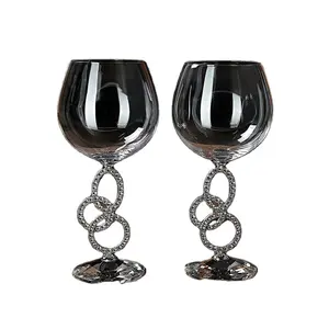 Produsen anggur kristal grosir pabrik setelan kelas atas kacamata anggur Eropa rumah tangga desain baru kaca anggur kustom