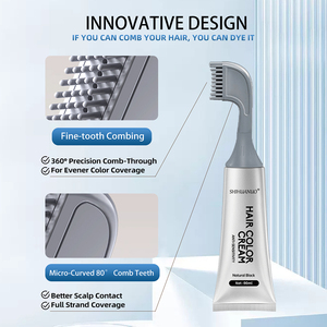 Fast Comb <strong>Hair</strong> <strong>Dye</strong> <strong>for</strong> <strong>Men</strong> Natural Black Herbal Formula Ammonia Free Gray Coverage OEM ODM <strong>Hair</strong> Color Cream Supplier - Product Image 5