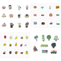 Patchs brodés en feutre miniatures personnalisés avec logo d'animaux mignons, design populaire, pour vêtements d'enfants