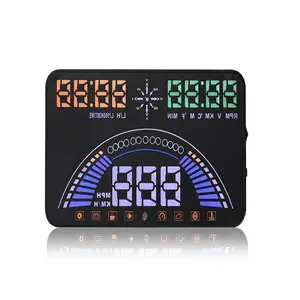 5.8 Inch S7 OBD2 GPS Head Up Display Two Systems Speedometer Gauge Tachometer Fuel Level Driving Time With Alarm Buzz Projector