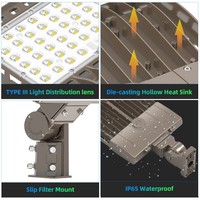 Lampadaire LED extérieur de haute qualité, directement de l'usine, nouveau style, 90W 120W 150W 200W 320W 450W, corps en alliage d'aluminium, indice de protection IP65