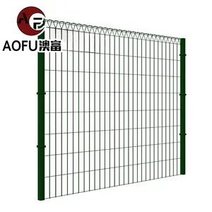 Customizable Durable Galvanized Powder Coating BRC Roll Top Welded Wire Mesh Fence Panels Residential Sports Perimeter BRC Fence