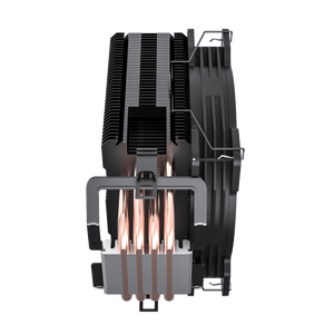 Aoc T4R <strong>High</strong> Thermal Dissipation ARGB Lighting PWM 800 to 1800 <strong>RPM</strong> 150 W <strong>CPU</strong> Air Cooler with Rainbow LED <strong>Fan</strong> 4 Heat Pipes - Product Image 4