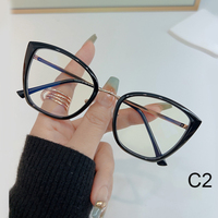 Moda computadora estampado de leopardo gafas de plástico lectura de gran tamaño Anti-azul luz prescripción gafas Unisex