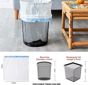 Fournisseurs de sacs poubelles jetables, biodégradables, recyclables, en plastique PE noir, vert, jaune, sur rouleau, avec lien de fermeture. - Product Image 3