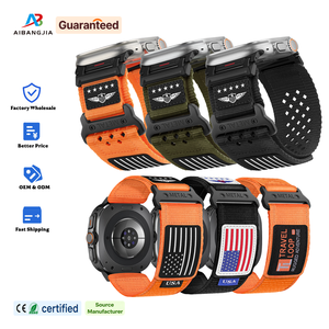 Bracelet en nylon tressé à libération rapide personnalisé OEM ODM pour <span class=keywords><strong>Apple</strong></span>, Samsung Galaxy Watch, Garmin Watch, bracelets de montre 20 mm 22 mm - Product Image 1