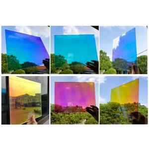 Película Decorativa Autoadhesiva de Vidrio Dicroico con Efecto Arcoíris que Cambia de Color para Aislamiento Térmico en Edificios de Oficinas - Product Image 3