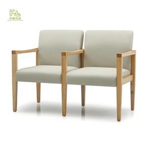 <span class=keywords><strong>Fauteuil</strong></span> d'attente 3 places en bois de frêne massif avec revêtement PU facile à nettoyer pour hôpitaux et cliniques - Product Image 3