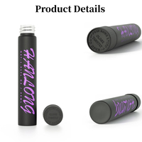 Tube en verre personnalisé de 116 mm et 125 mm, format King Size, pré-emballé, avec logo, tube en verre CRC, flacons en verre à l'épreuve des enfants avec couvercles CR