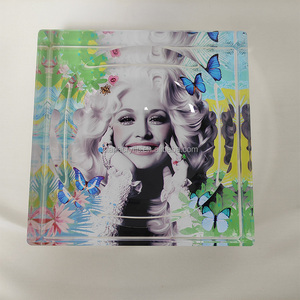 큐브 아크릴 사탕 그릇 화려한 아크릴 사탕 접시 사각형 네온 루사이트 사탕 그릇 - Product Image 3