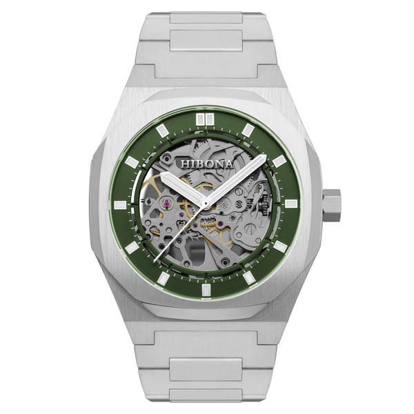 Luxury Round Mechanical Skeleton Watch 316L Stainless Steel Automatic Movement Leather Strap Tourbillon Chronograph Unique Style