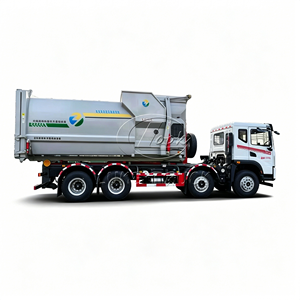 Factory Direct Dongfeng 8×4 Hook Lift Garbage Truck Matched Mobile Garbage Compactor Station Hydraulic Roll Off Waste <b>Container</b> - Product Image 2