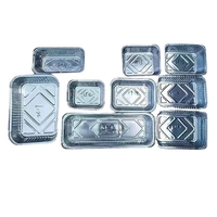 Boîte à barbecue jetable en aluminium épaissi avec couvercle en aluminium, assiette et bol, impression de logo disponible