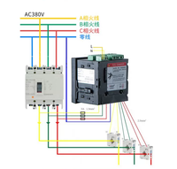 Medidor de Energía Multifunción Trifásico Acrel APM810 0.5S True RMS, Monitoreo de Armónicos, RS485 Modbus RTU, Montaje en Panel