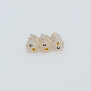 Transparent 0.78mm Round Dual-Pin Female Connector Gold-Plated for DIY <b>Earphone</b> Accessories - Product Image 1