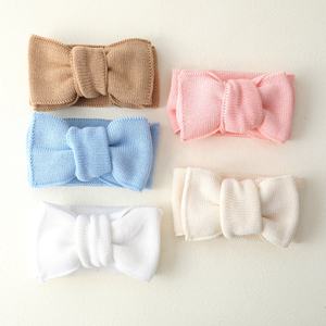 All'ingrosso su misura neonato maglieria nascita annuncio vestito cotone biologico neutro stivaletti <span class=keywords><strong>a</strong></span> <span class=keywords><strong>maglia</strong></span> con berretto fiocco Set - Product Image 4