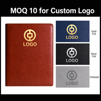Portafolio Portátil de Cuero A4 Personalizado con Calculadora, Ranuras para Tarjetas, Portapapeles y Logotipo para Ejecutivos, Reuniones de Negocios