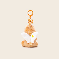Meilleures ventes : Porte-clés et pendentifs pour sacs à main en forme d'ours en peluche crème, mignon, 3D, doux, pour cadeaux d'anniversaire