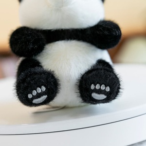 A Keychain Black and White <b>Cat</b>-shaped Plush Toy, a Cute Black and White <b>cat</b> Keychain Plush Toy Animal Toy, a Suitable Home <b>Gift</b>  - Product Image 1