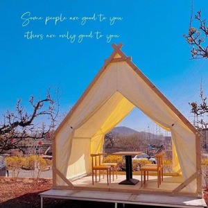 Pine <b>Tent</b> Triangular Camping <b>Tent</b> 3m X 3m <b>Single</b> Layer Rainproof Outdoor Use For 6-8 Persons Four Seasons - Product Image 3