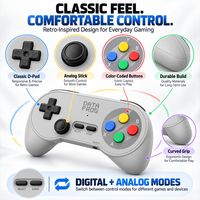 Manette de jeu sans fil rétro Data Frog PC07, double joueur, récepteur USB, manette pour PC, Android, émulateur de jeux classiques